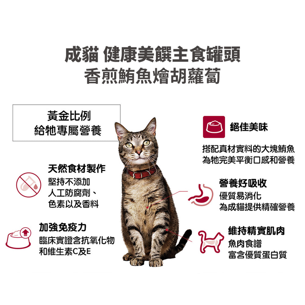 希爾思寵物食品 成貓 健康美饌 主食罐 鮪魚 [六入/盒]