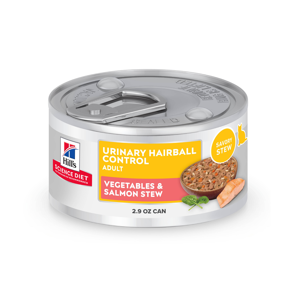 希爾思寵物食品 成貓 泌尿道毛球控制 鮭魚燴蔬菜 主食罐 [六入/盒]